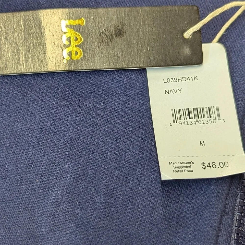 NWT Lee Size Medium (8-10) Navy Sweatpants and Zippered Hooded Jacket